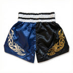 Black and Blue  Kangrui Muay Thai Shorts - Midnight Assasin