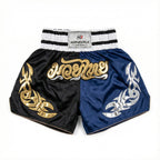 Black and Blue  Kangrui Muay Thai Shorts - Midnight Assasin