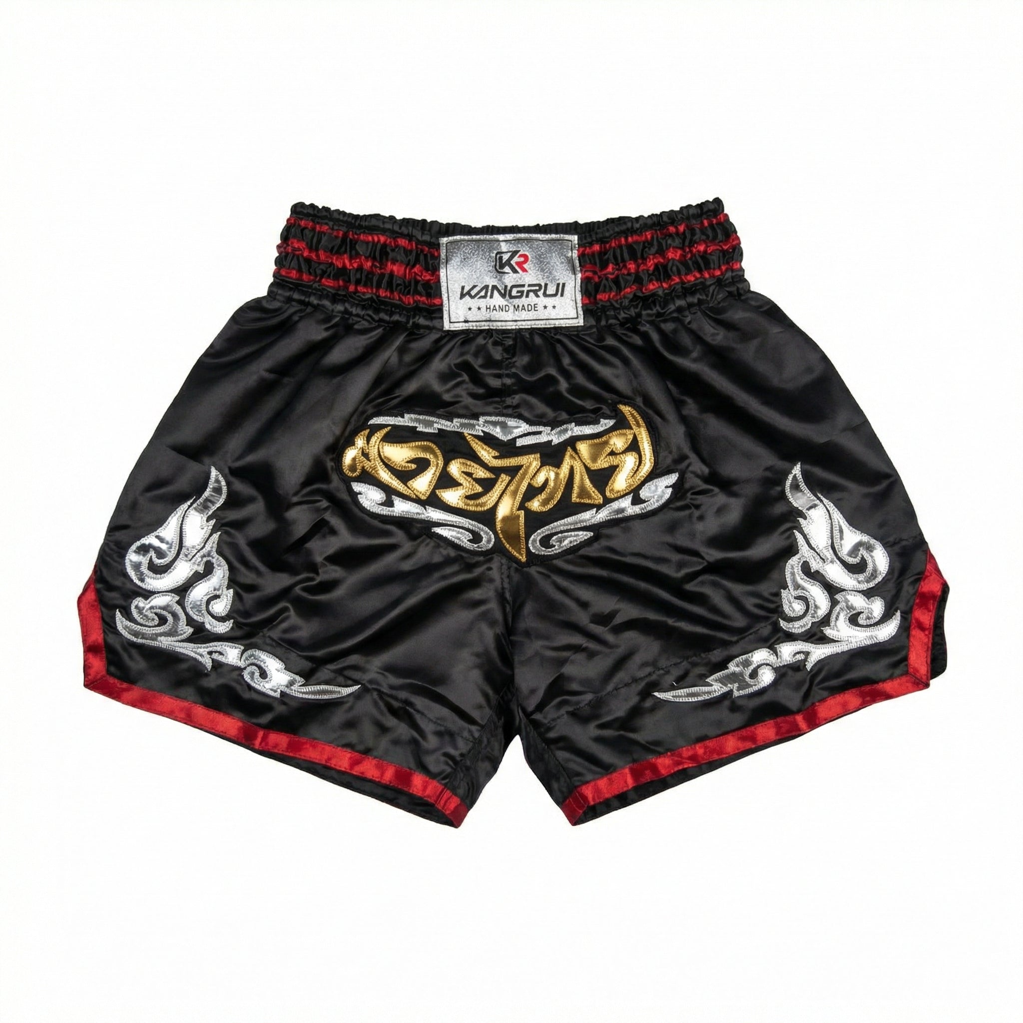Red and Black Kangrui Muay Thai Shorts - Red Void