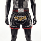 Red and Black Kangrui Muay Thai Shorts - Red Void