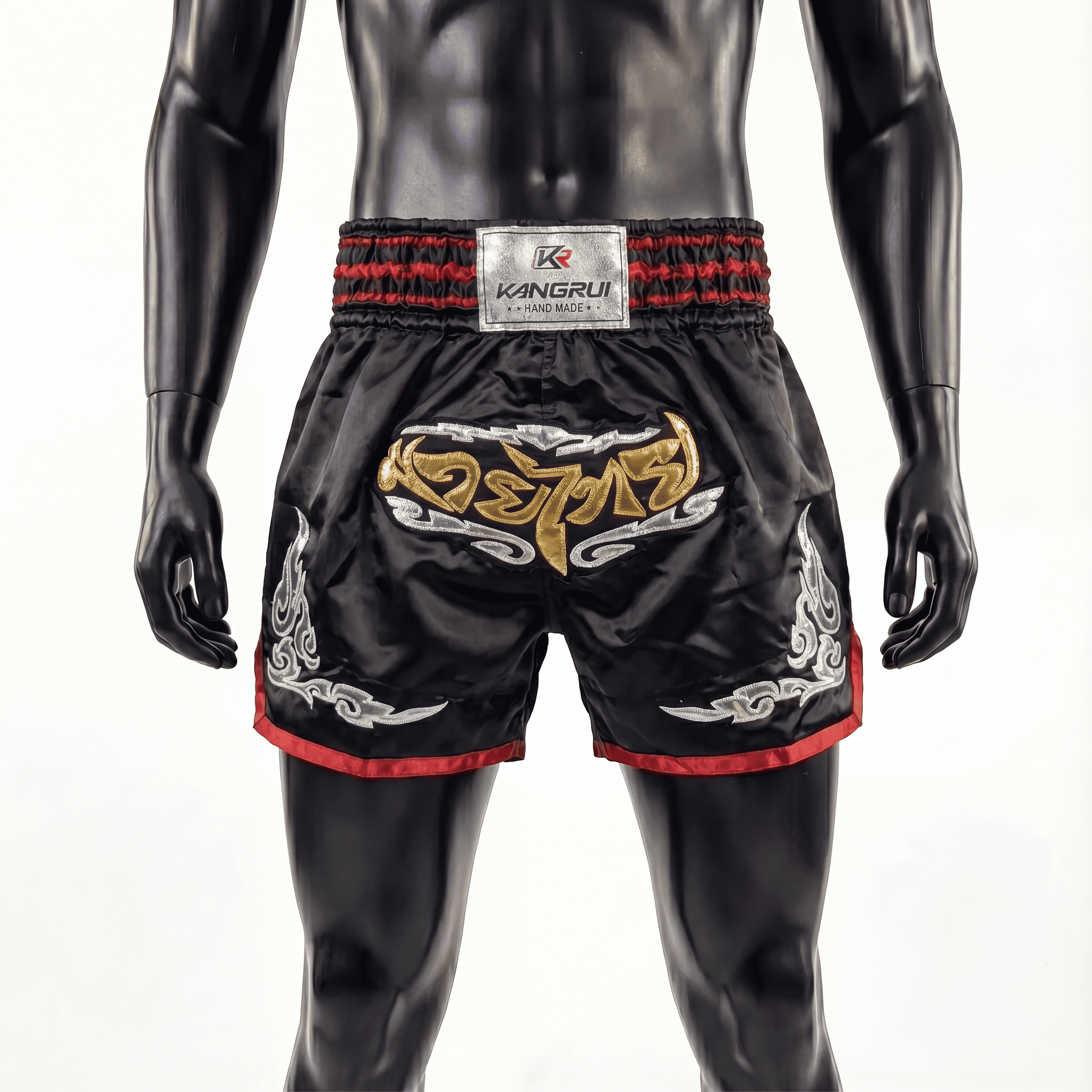 Red and Black Kangrui Muay Thai Shorts - Red Void