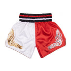 Red and White Kangrui Muay Thai Shorts - Sacred Lineage