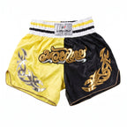 Yellow and Black Kangrui Muay Thai Shorts - Khan Rising