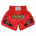 Red Muay Thai Kangrui Shorts - Crimson Dominion